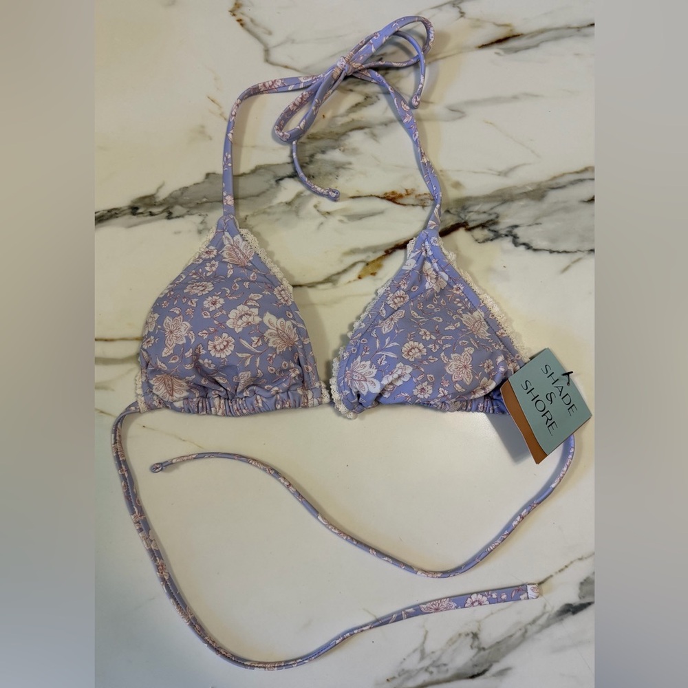 Shade & Shore Paisley Print Bikini Top